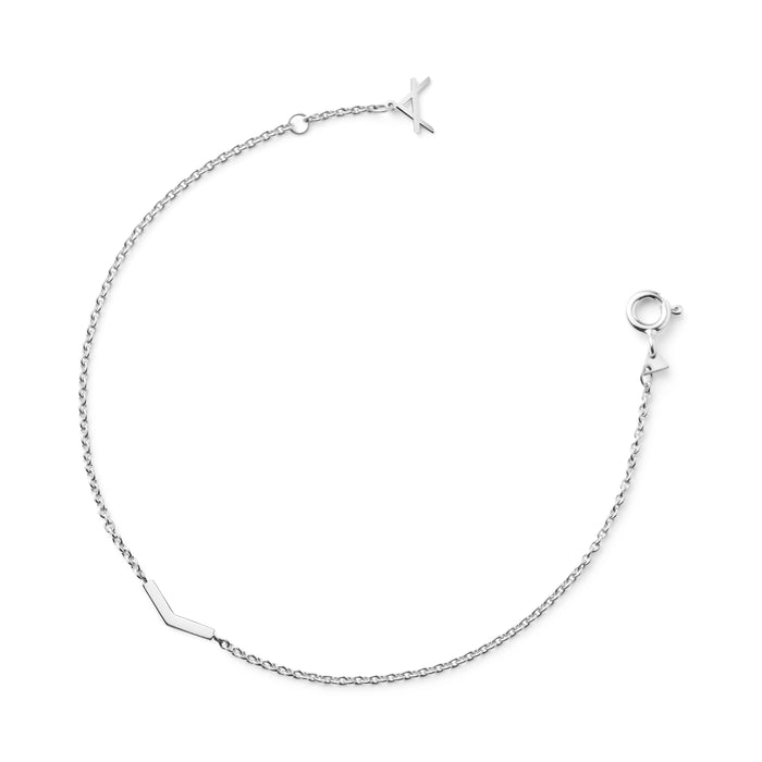 NEW!!! 14CT WHITE GOLD BRACELET GIBSONS.X - Delicate Jewellery Australia