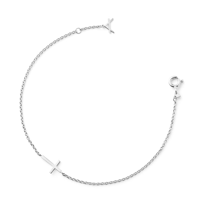 handmade 18 carat gold cross bracelet Fine gold Jewellery Australia