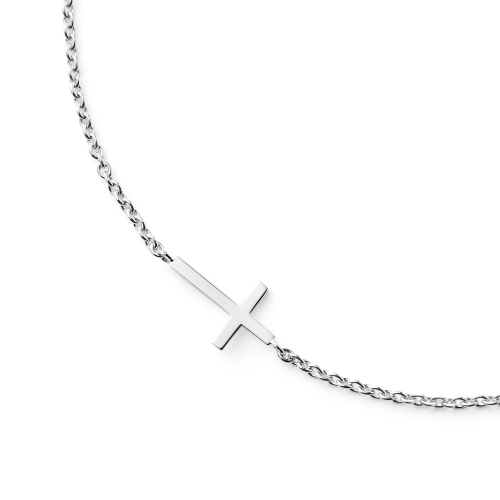 handmade 18 carat white gold cross bracelet Fine gold Jewellery Australia